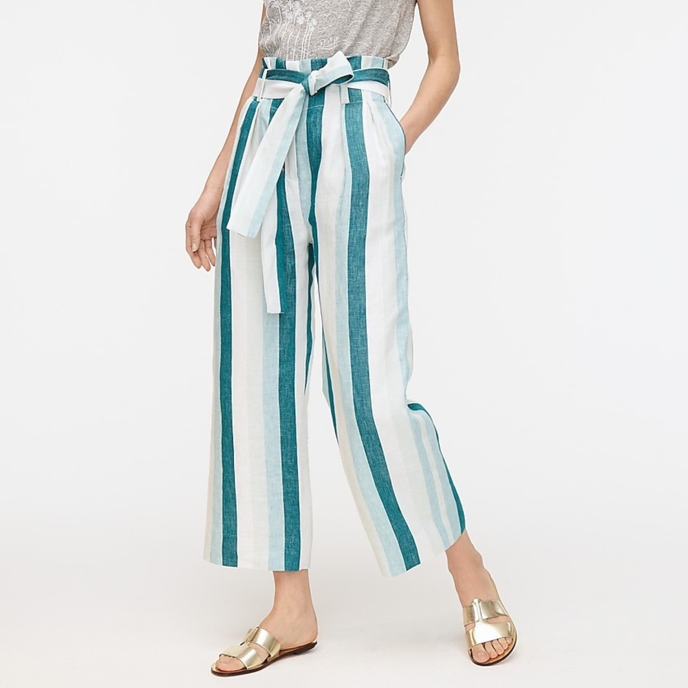 J. Crew | Cabana Stripe Linen Pant